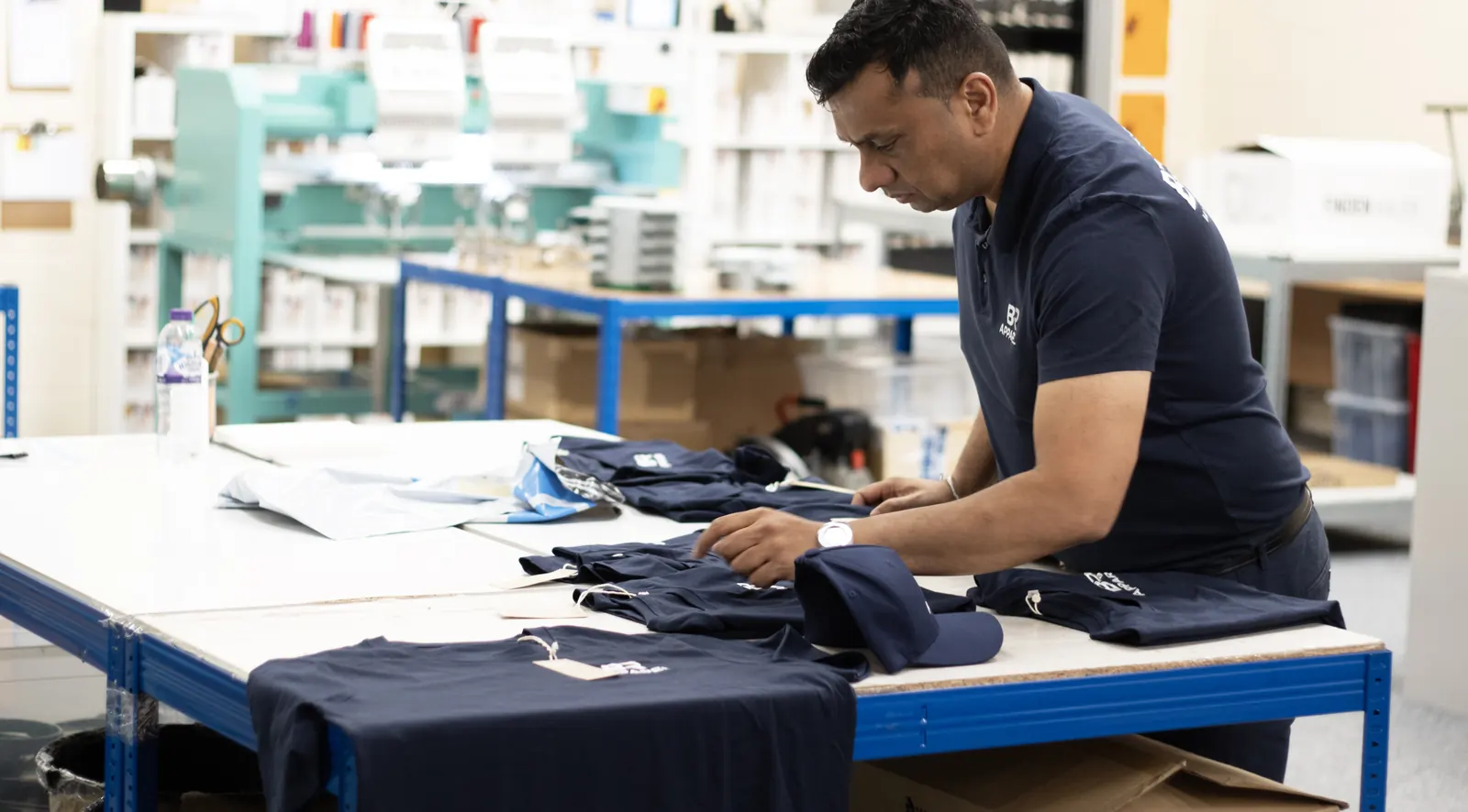 Durable branded workwear for manufacturing environments