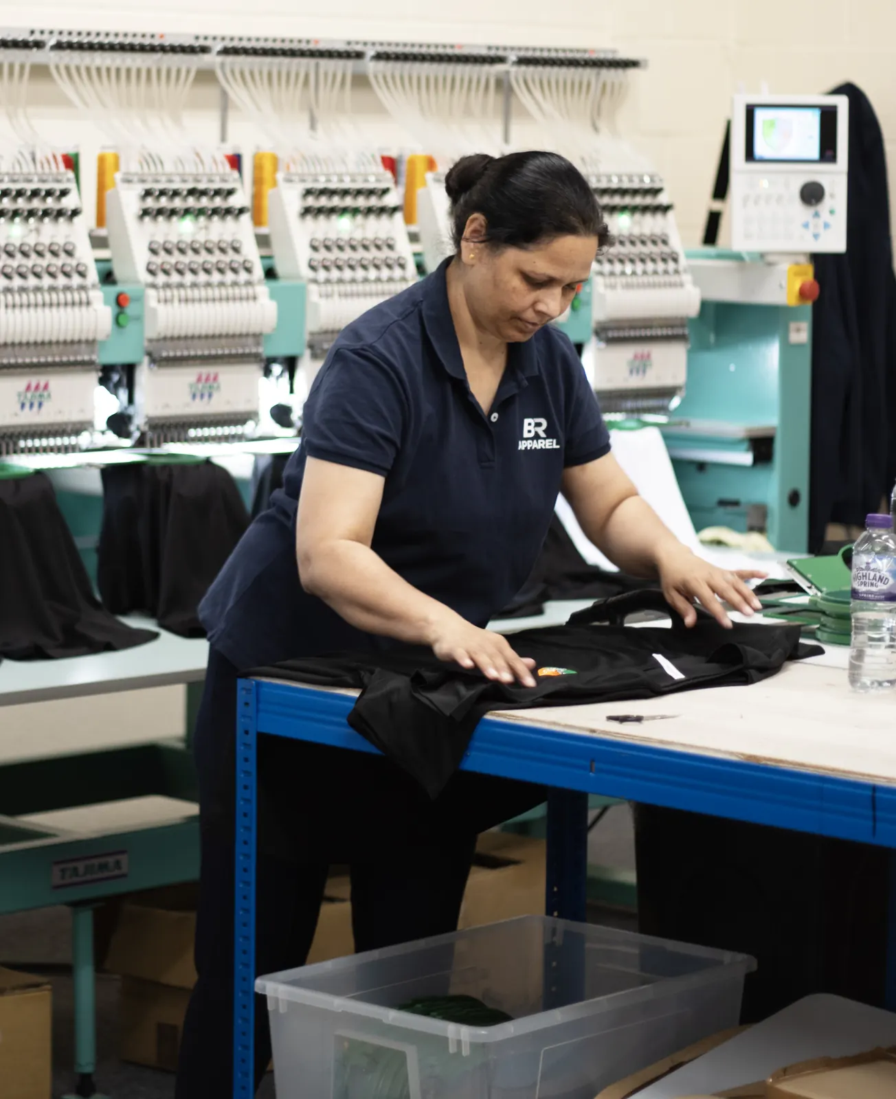 Branded workwear prepared at BR Apparel in Bradford for Wakefield delivery