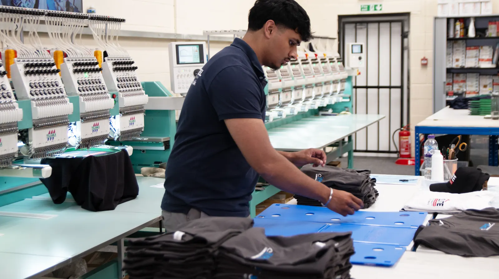 Workwear being finished at BR Apparel's Bradford facility